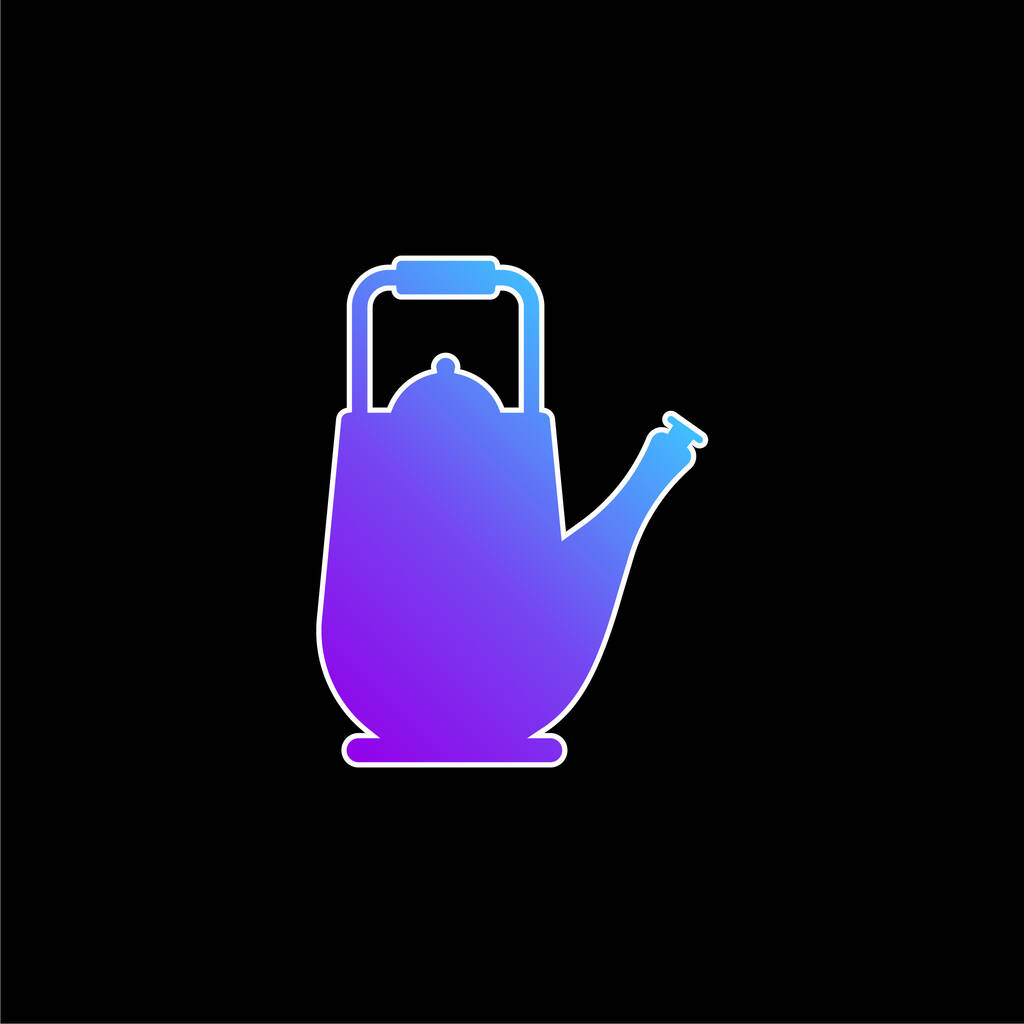 Big Teapot modrý přechod ikona vektoru - Vektor, obrázek
