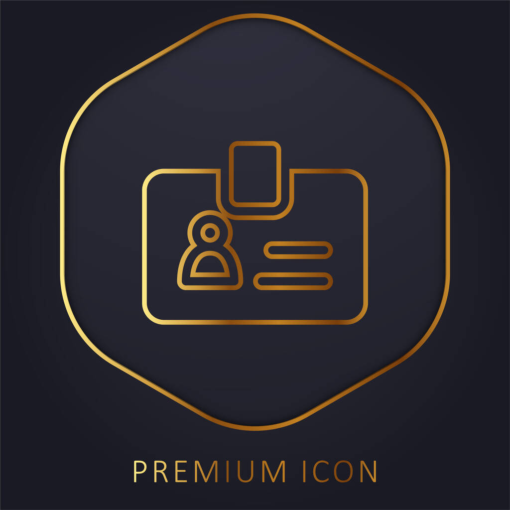 Odznak zlaté čáry prémie logo nebo ikona - Vektor, obrázek