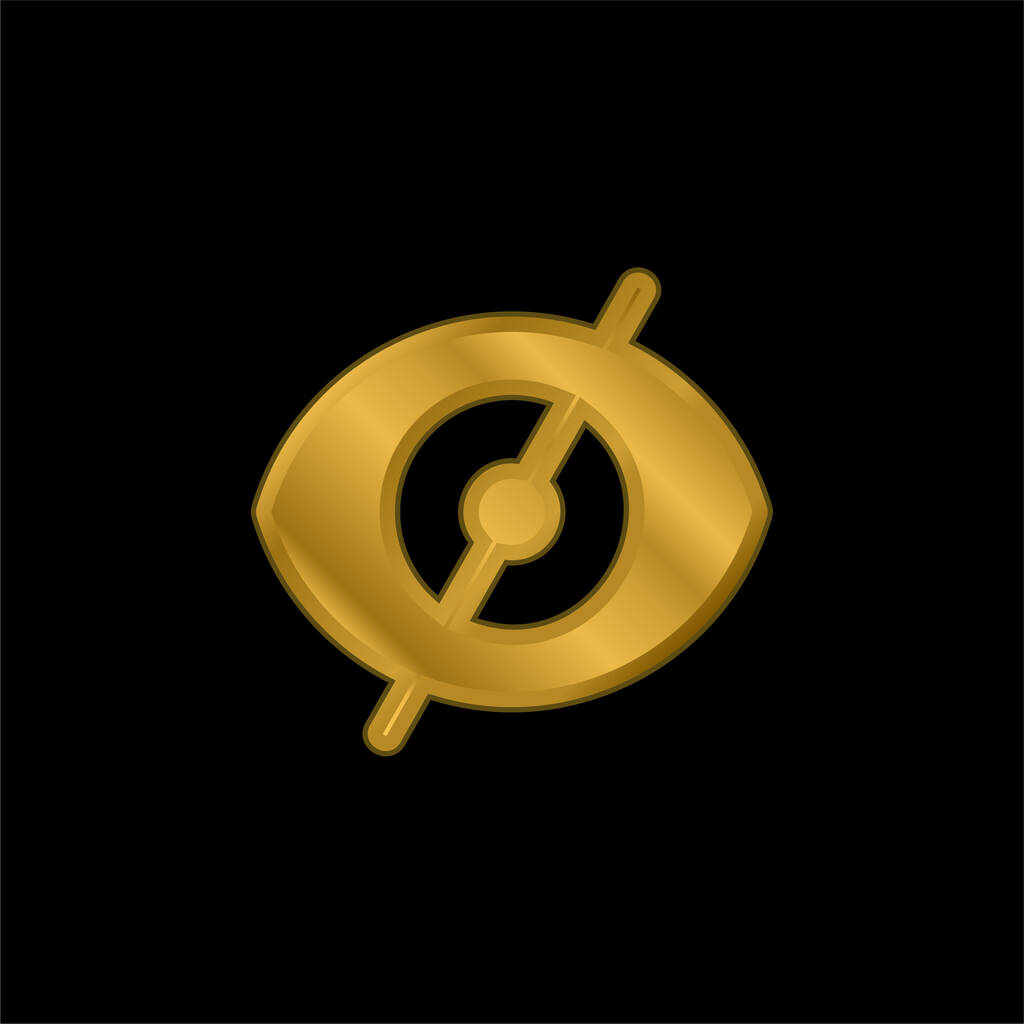 Blinde vergoldete metallische Symbole oder Logovektoren - Vektor, Bild