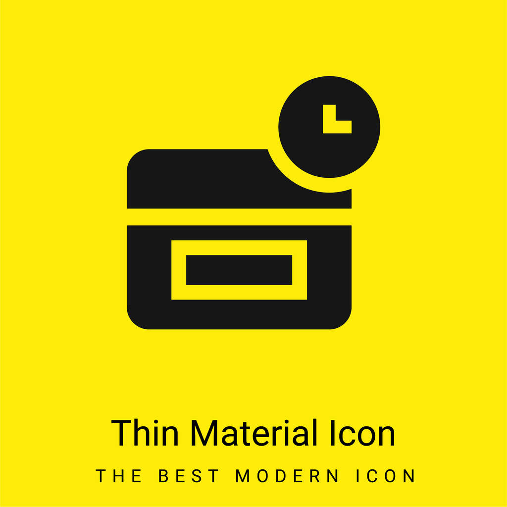 Anti Age minime icône de matériau jaune vif - Vecteur, image