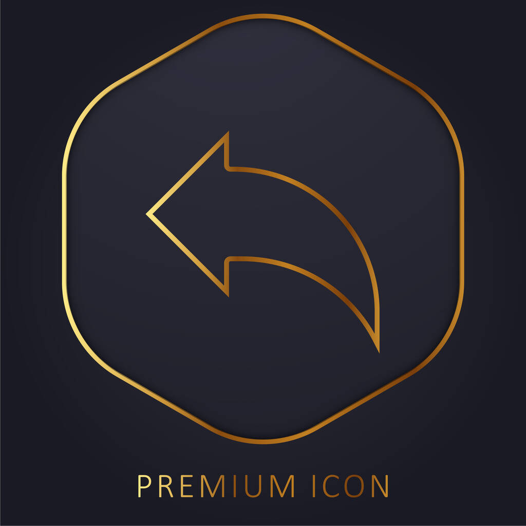 Retour ligne d'or logo premium ou icône - Vecteur, image