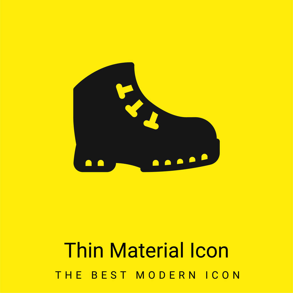 Laarzen minimaal helder geel materiaal icoon - Vector, afbeelding