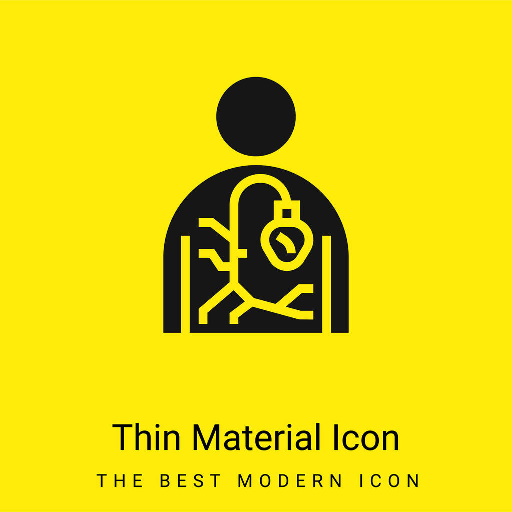 Agiographie minime icône matérielle jaune vif - Vecteur, image