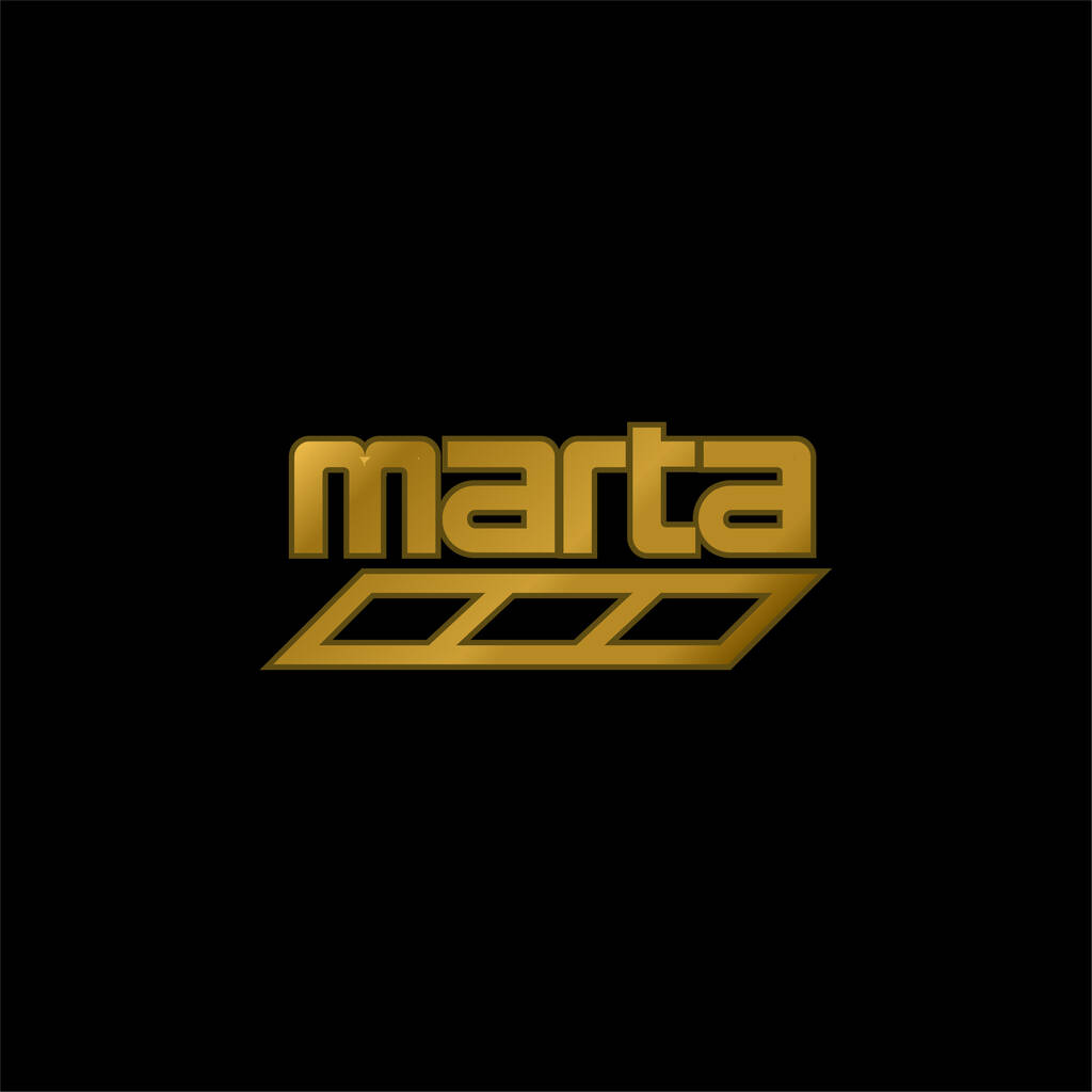 Atlanta Metro Logo placcato oro icona metallica o logo vettoriale - Vettoriali, immagini
