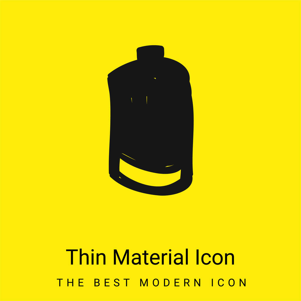 Základní baterie minimální jasně žlutý materiál ikona - Vektor, obrázek