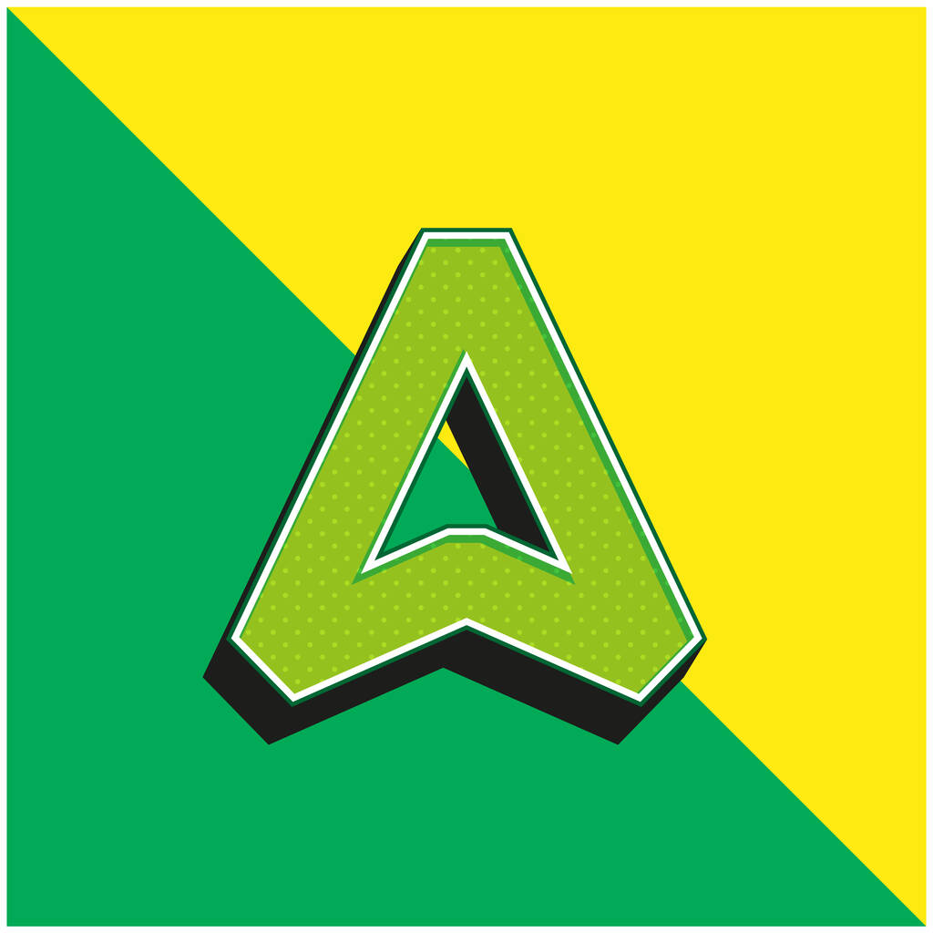 Ok Yeşil ve Sarı modern 3d vektör simgesi logosu - Vektör, Görsel