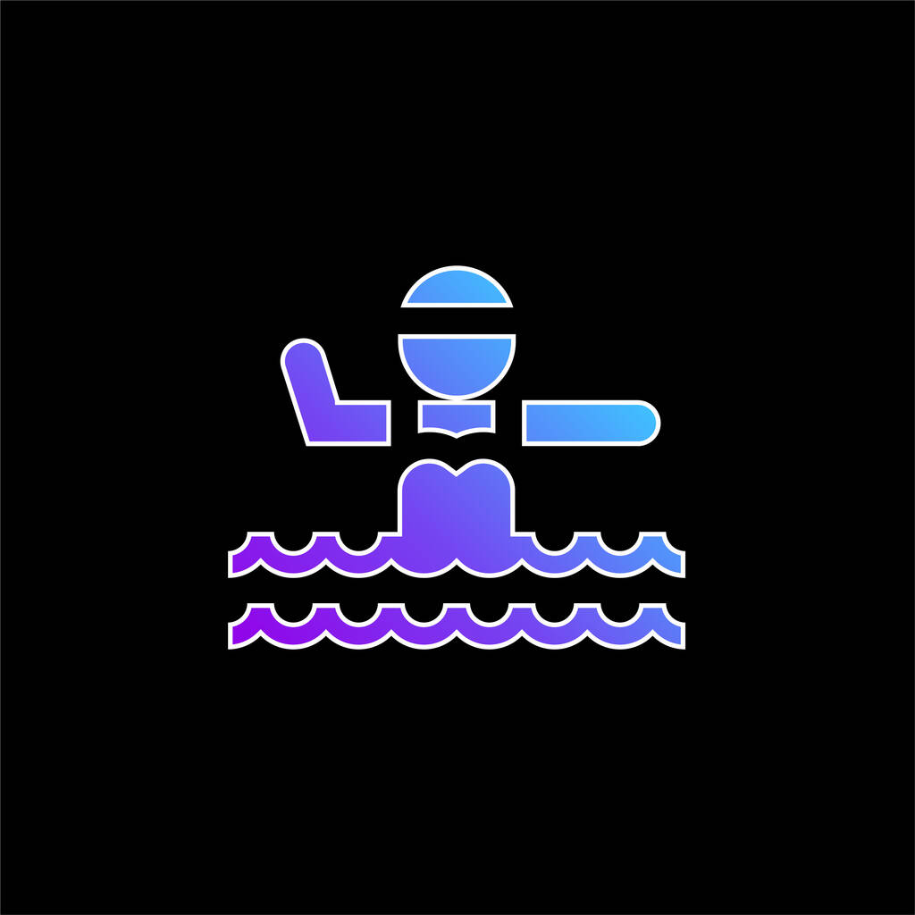 Vektorová ikona Aquagym blue gradient - Vektor, obrázek