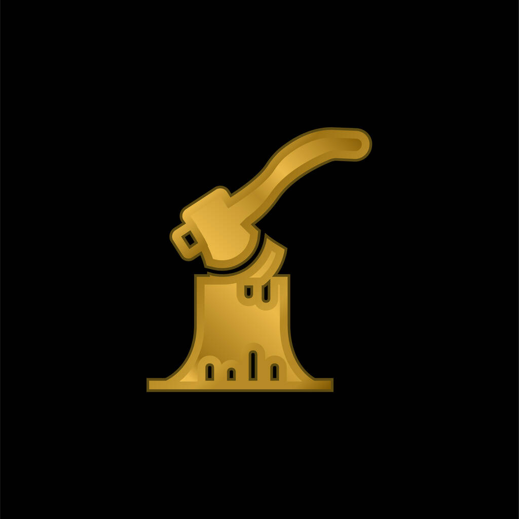 Металлическая икона с топором или вектор логотипа - Вектор,изображение