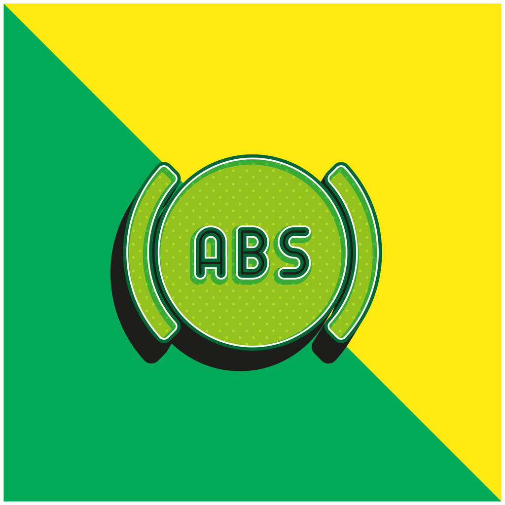 ABS verde y amarillo moderno logotipo del icono del vector 3d - Vector, Imagen