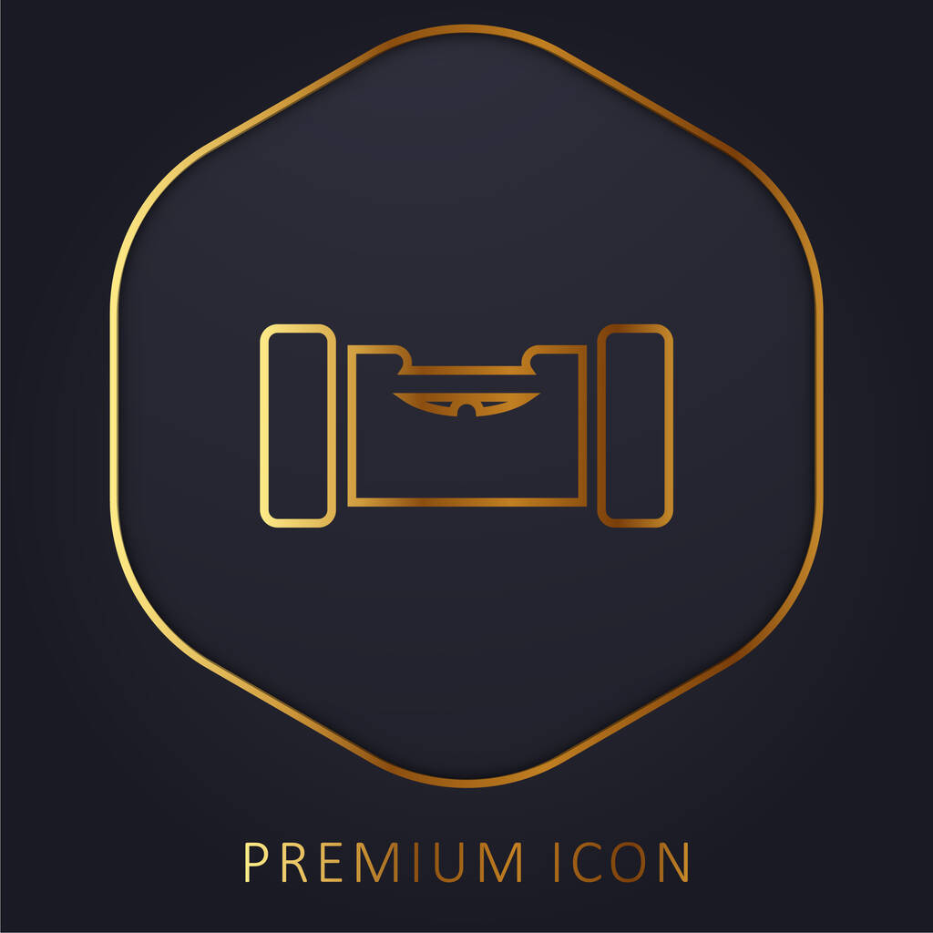 Bilans Władca złotej linii logo premium lub ikona - Wektor, obraz
