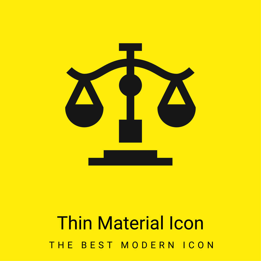 Equilibrio mínimo icono de material amarillo brillante - Vector, Imagen