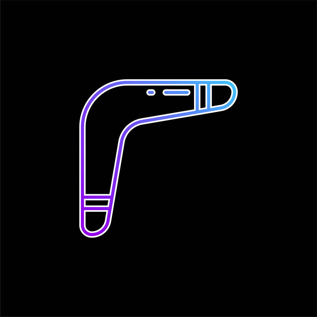 Boomerang modrý gradient vektorová ikona - Vektor, obrázek