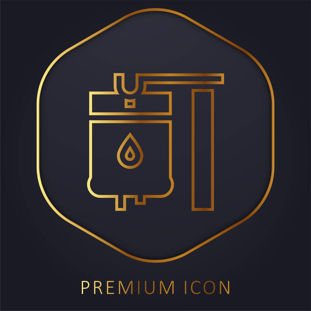 Sangre línea dorada logotipo premium o icono - Vector, imagen