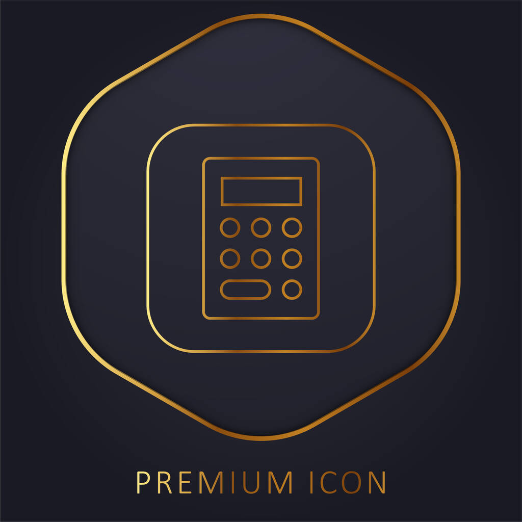 Apple goldene Linie Premium-Logo oder Symbol - Vektor, Bild