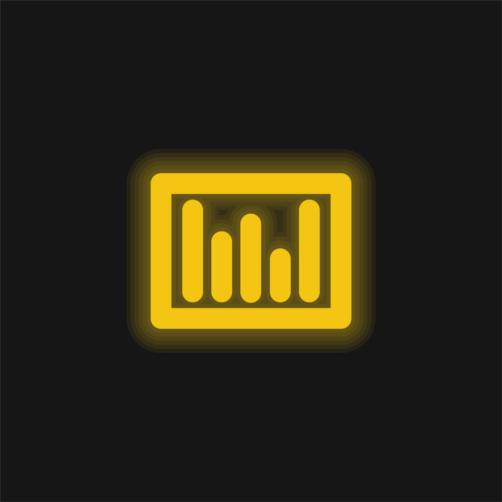Бари Графічна жовта сяюча неонова іконка
 - Вектор, зображення