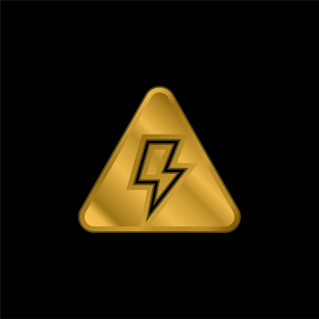 Perno chapado en oro icono metálico o logo vector - Vector, imagen