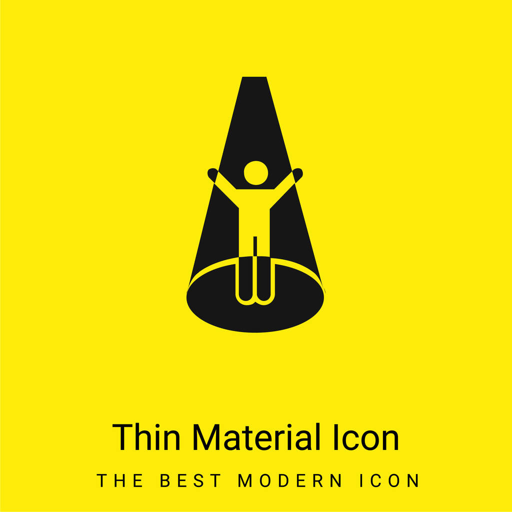 Abducted Man minimal bright yellow material icon - Vector, Image