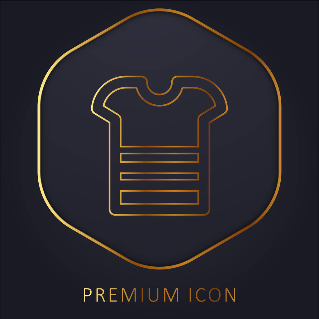 Boy Shirt gouden lijn premium logo of pictogram - Vector, afbeelding