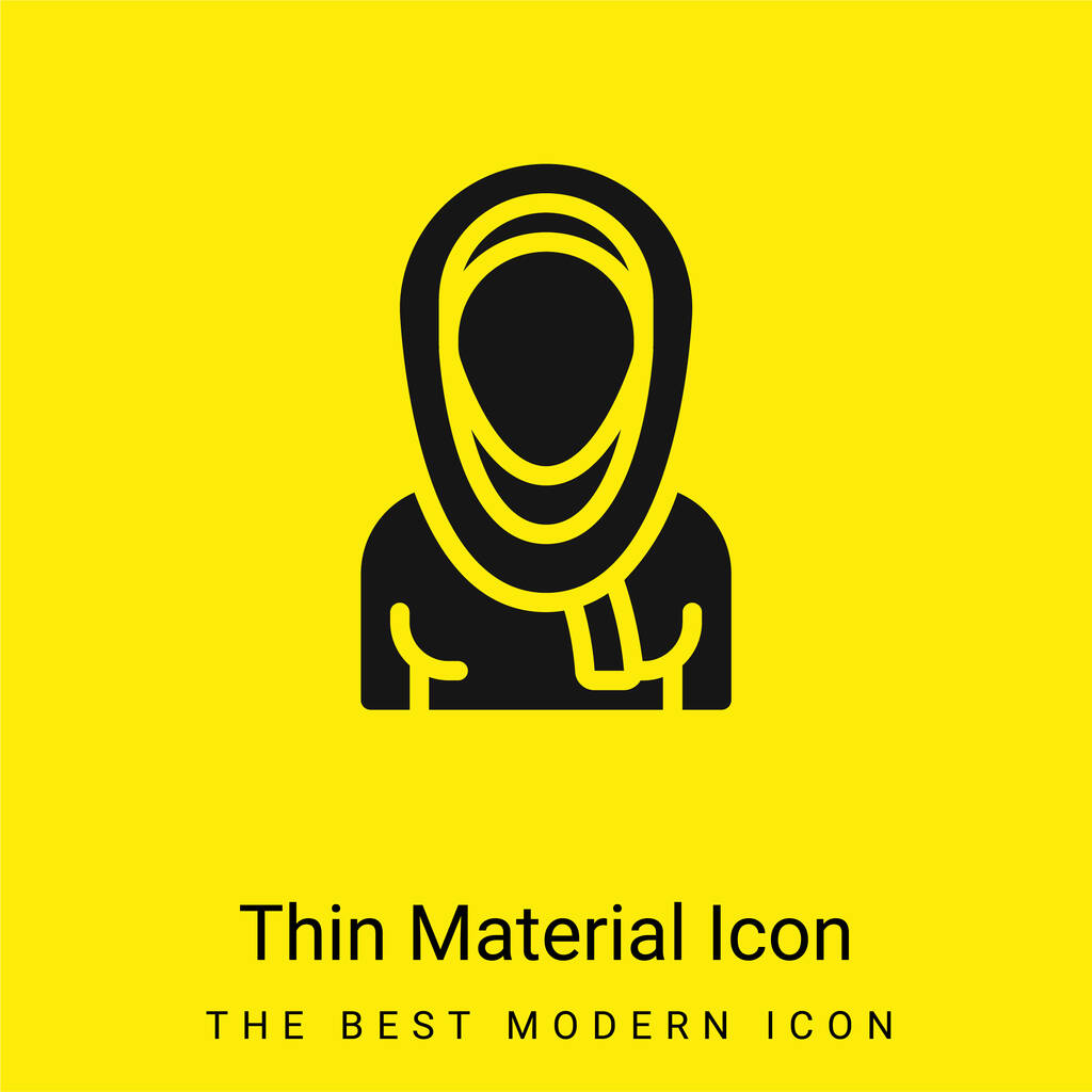 Arab minimal bright yellow material icon - Vector, Image