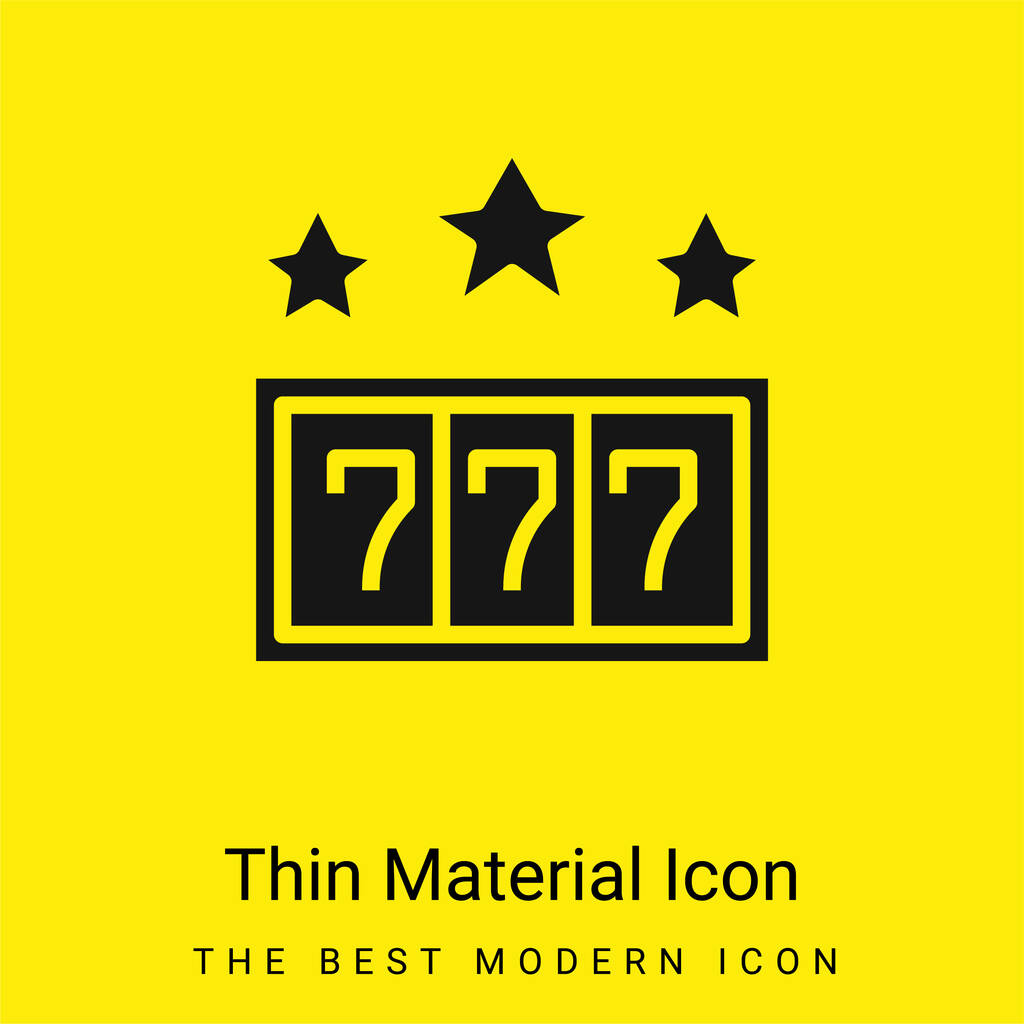 777 Minimální jasně žlutá ikona materiálu - Vektor, obrázek