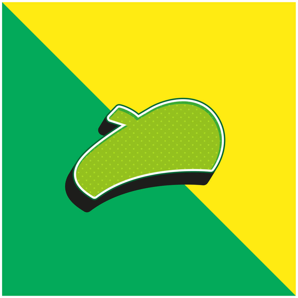 Barrett Groen en geel modern 3D vector icoon logo - Vector, afbeelding