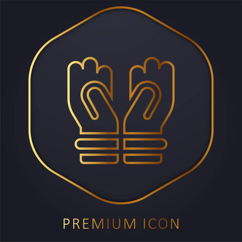 Bless golden line premium logo or icon - Vector, Image