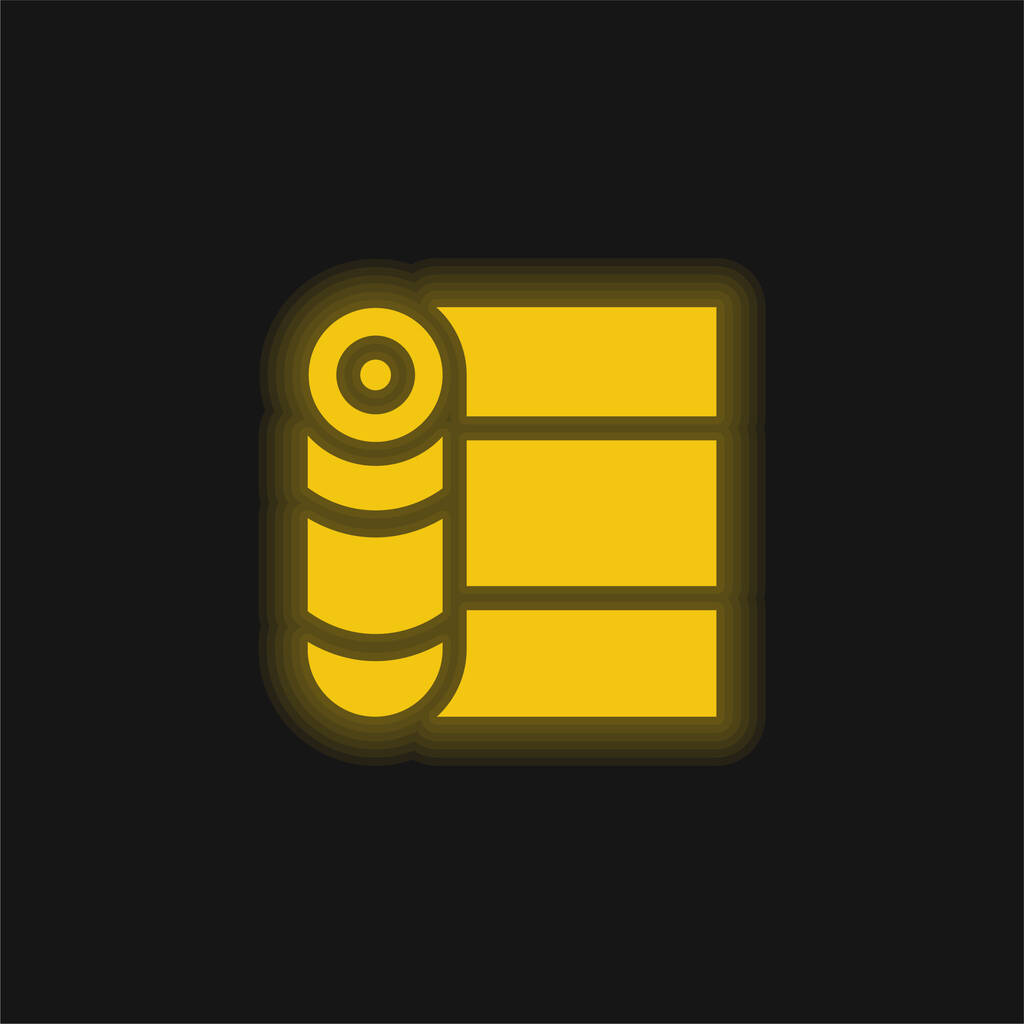 vendaje amarillo brillante icono de neón - Vector, imagen