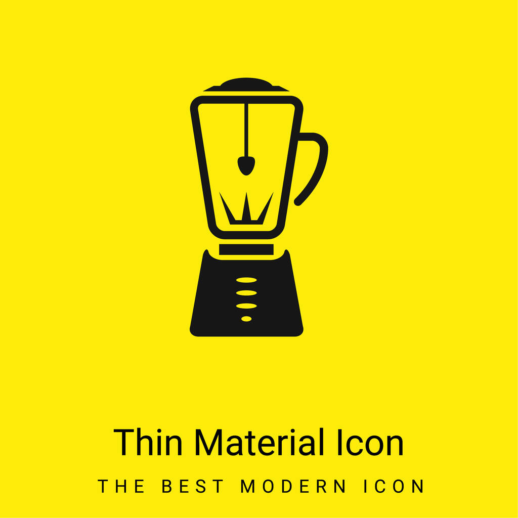 Blender Appliance mínimo icono de material amarillo brillante - Vector, Imagen