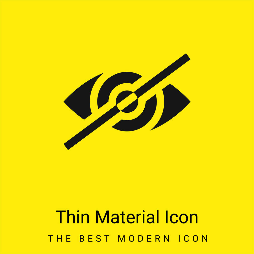 Ślepy minimalny jasny żółty materiał ikona - Wektor, obraz