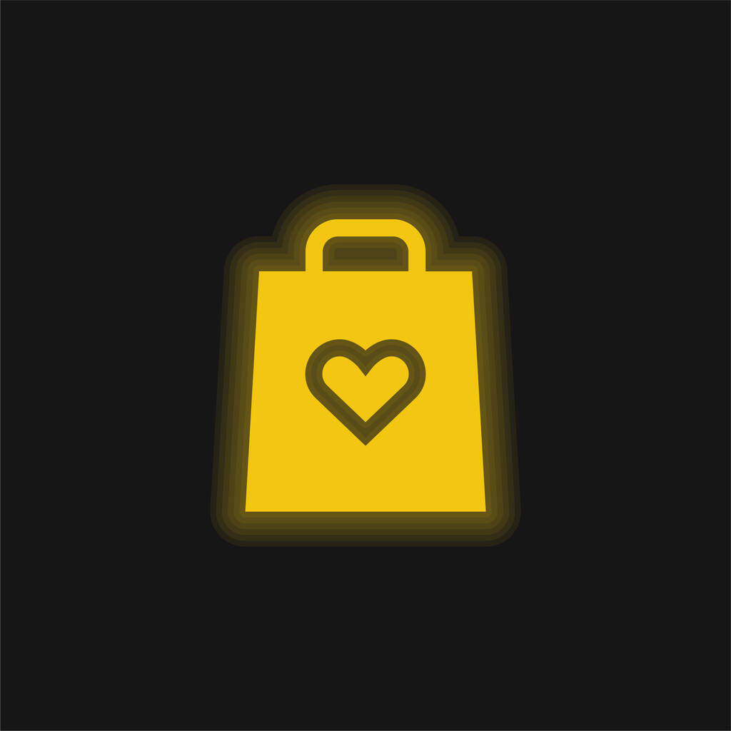 Narozeninová žlutá zářící ikona - Vektor, obrázek