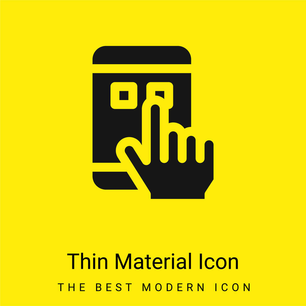 App ícone material amarelo brilhante mínimo - Vetor, Imagem