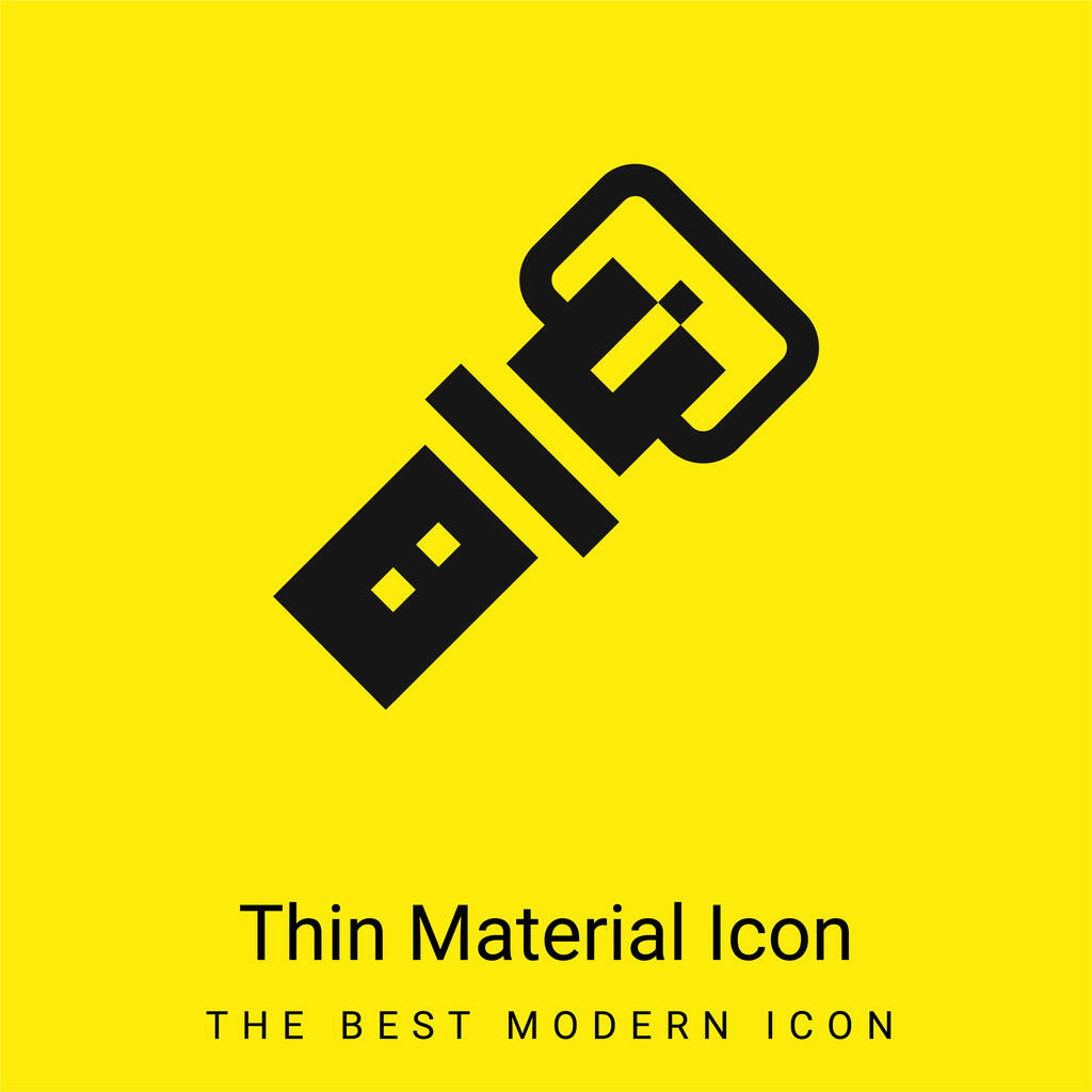 Ceinture minimale jaune vif icône matérielle - Vecteur, image