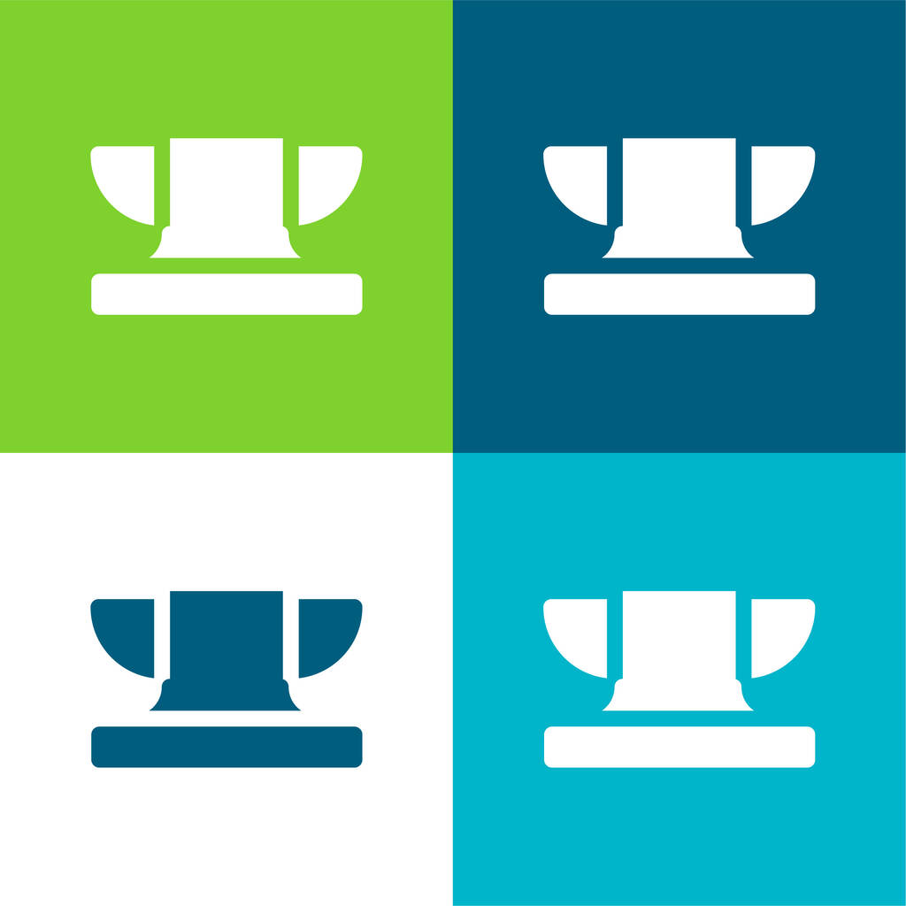 Conjunto de ícones mínimos de quatro cores Anvil Flat - Vetor, Imagem