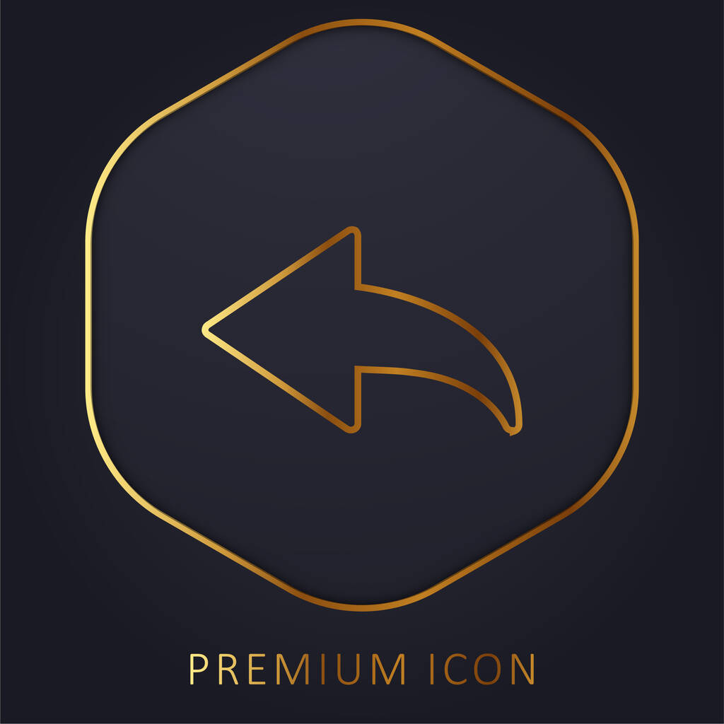 Arrow altın çizgi premium logosu veya simgesi - Vektör, Görsel