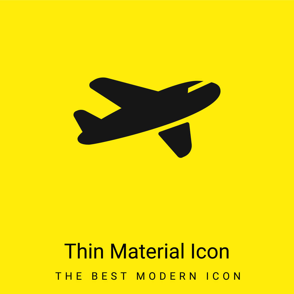 Trasporto aereo icona minimale materiale giallo brillante - Vettoriali, immagini