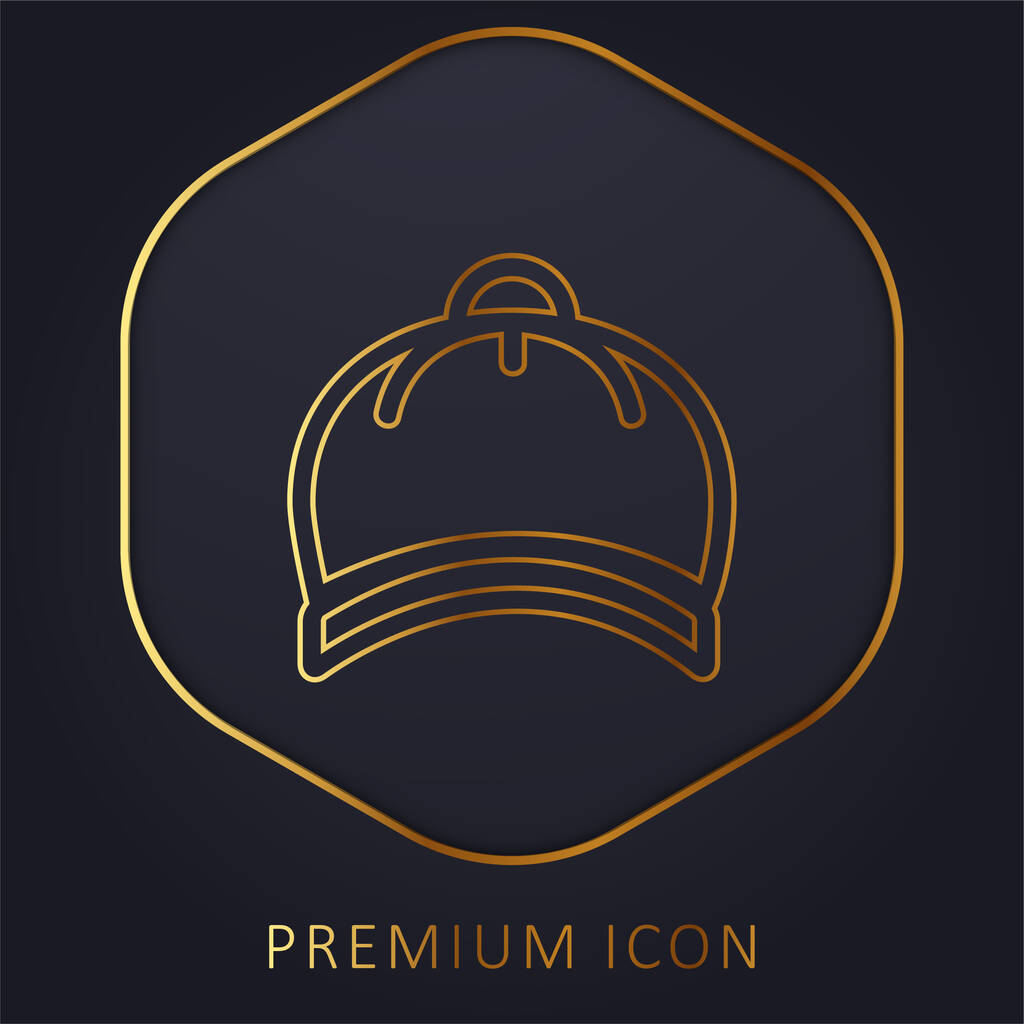 Baby Hat золотая линия премиум логотип или значок - Вектор,изображение
