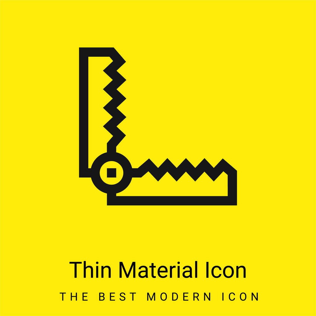 Armadilha de urso ícone material amarelo brilhante mínimo - Vetor, Imagem