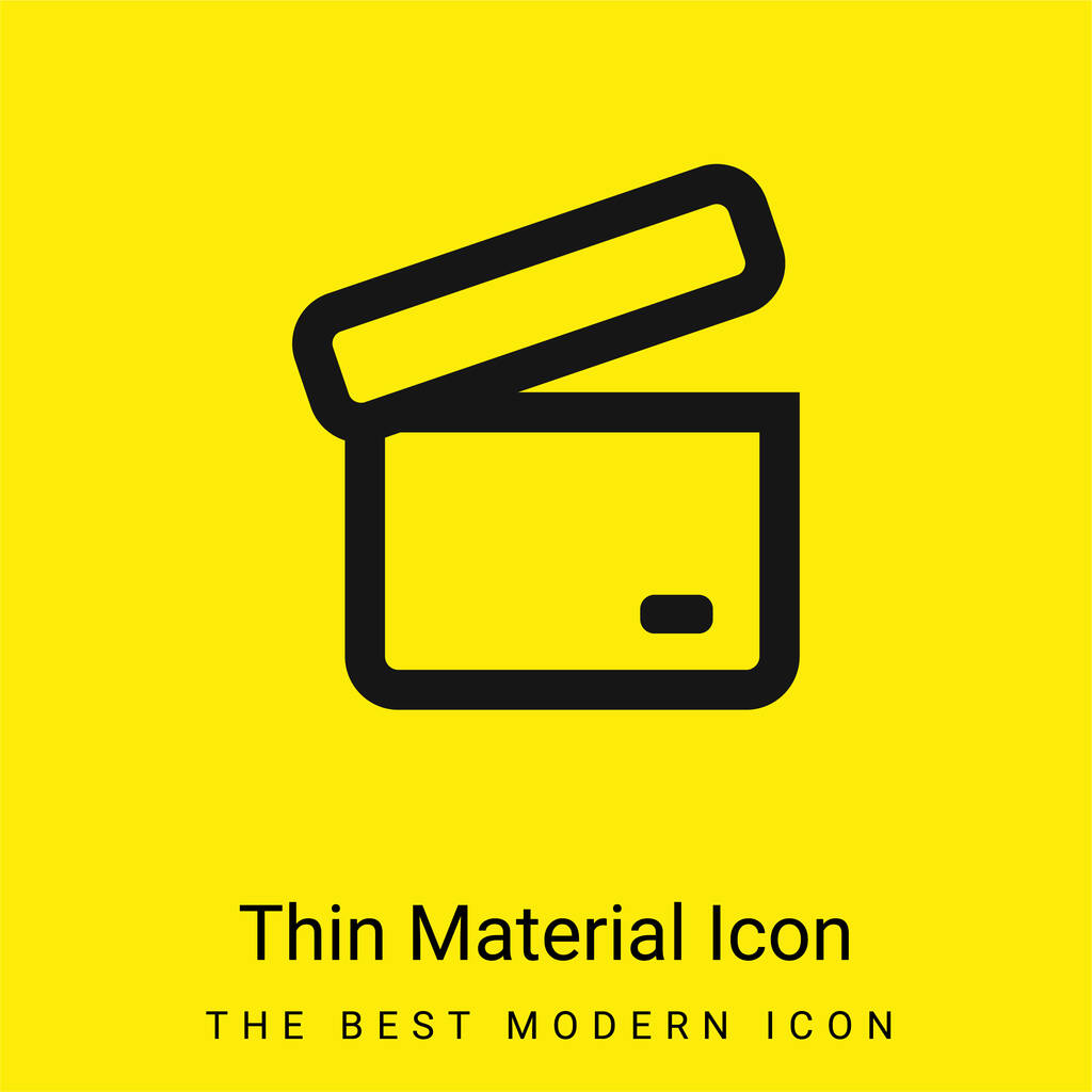 Archive Boîte ouverte Décrivez l'icône matérielle jaune vif minimale - Vecteur, image