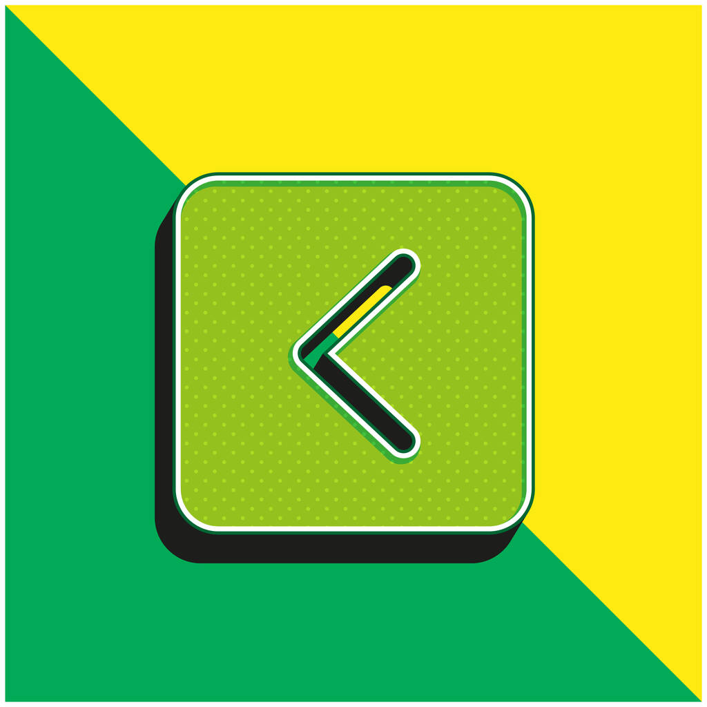 Zárójel Zöld és sárga modern 3D vektor ikon logó - Vektor, kép