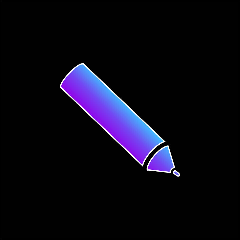 Penna nera icona vettoriale gradiente blu - Vettoriali, immagini