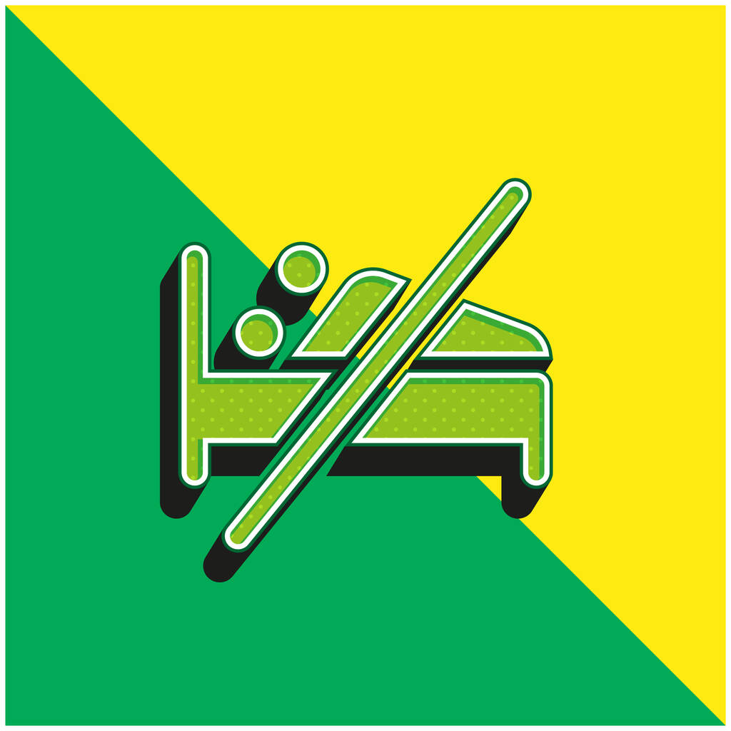 Pidättyvyys Vihreä ja keltainen moderni 3d vektori kuvake logo - Vektori, kuva