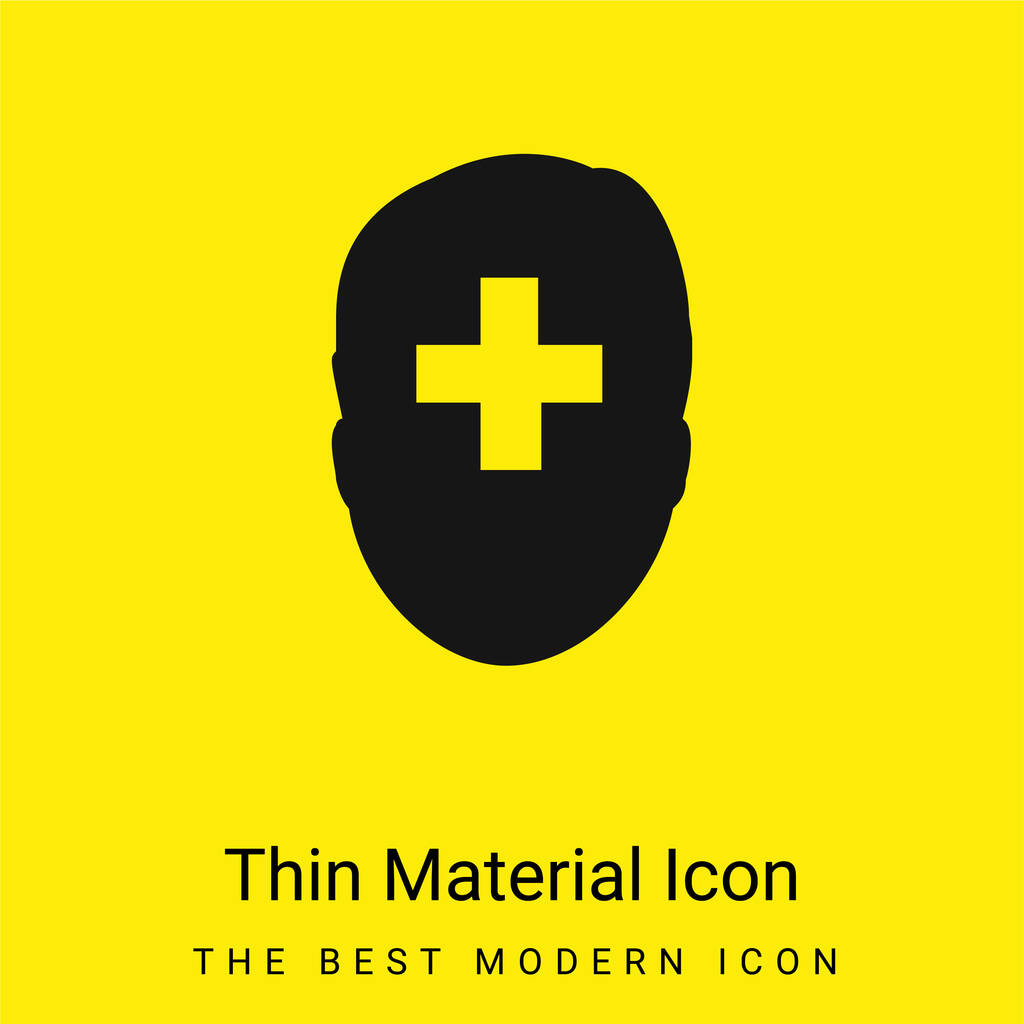 Ajouter un profil Utilisateur minimal jaune vif icône matérielle - Vecteur, image