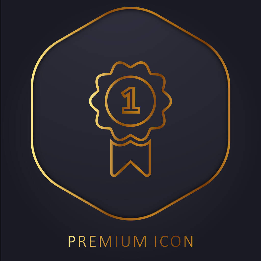 Díj arany vonal prémium logó vagy ikon - Vektor, kép
