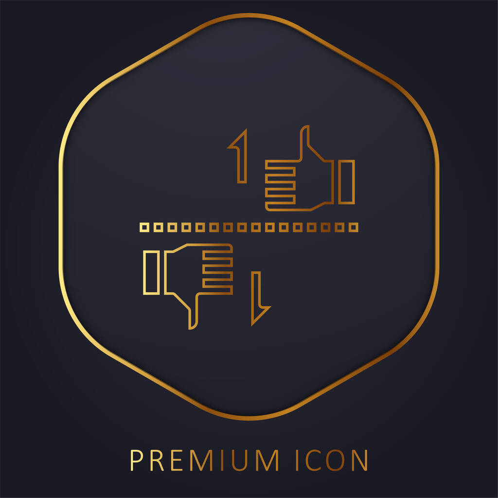 Логотип або значок преміум-класу з золотою лінією
 - Вектор, зображення