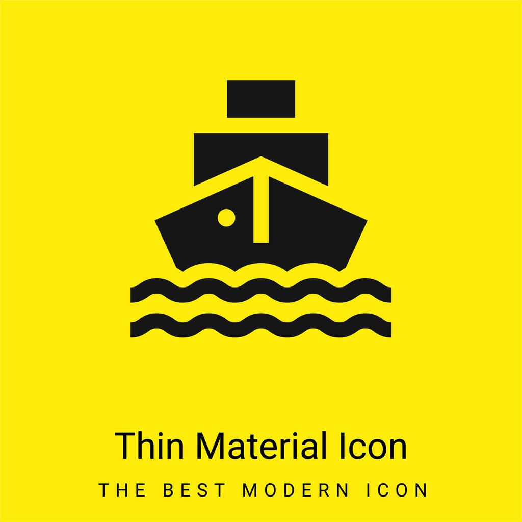 Minimalna jasnożółta ikona materiału łodzi - Wektor, obraz