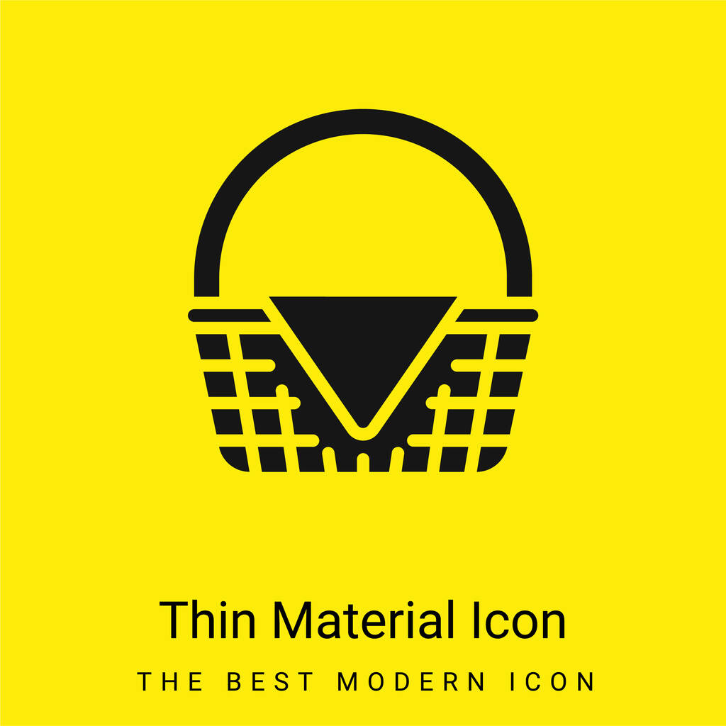 Mand minimaal helder geel materiaal icoon - Vector, afbeelding