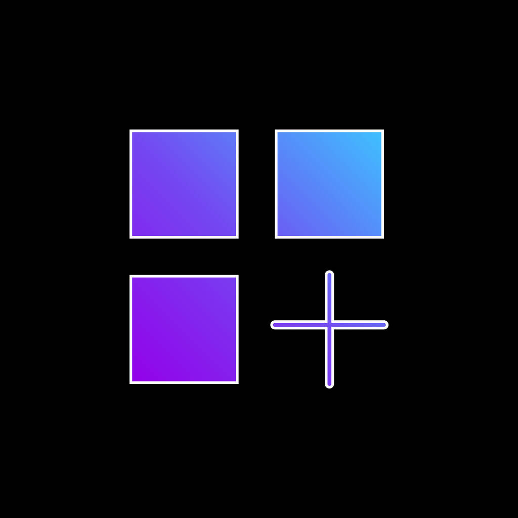 App azul gradiente icono de vector - Vector, Imagen