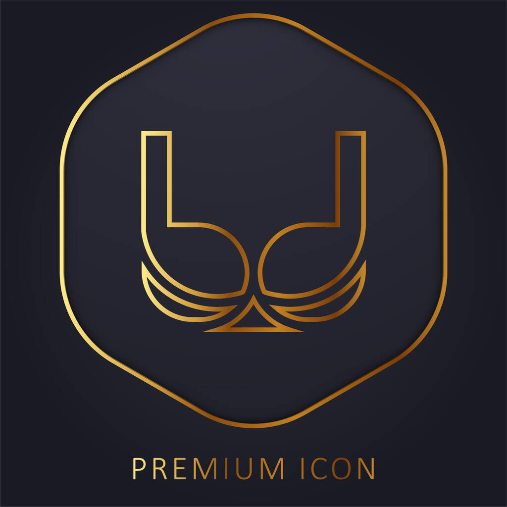 Bra Golden Line Premium Logo Or Icon Free Stock Vector Graphic Image  471107180
