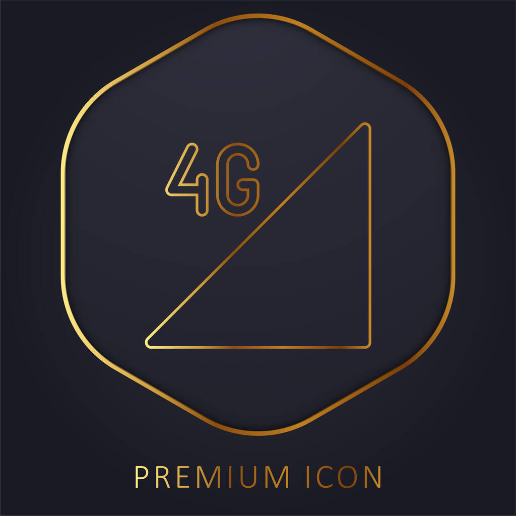 4g goldene Linie Premium-Logo oder Symbol - Vektor, Bild