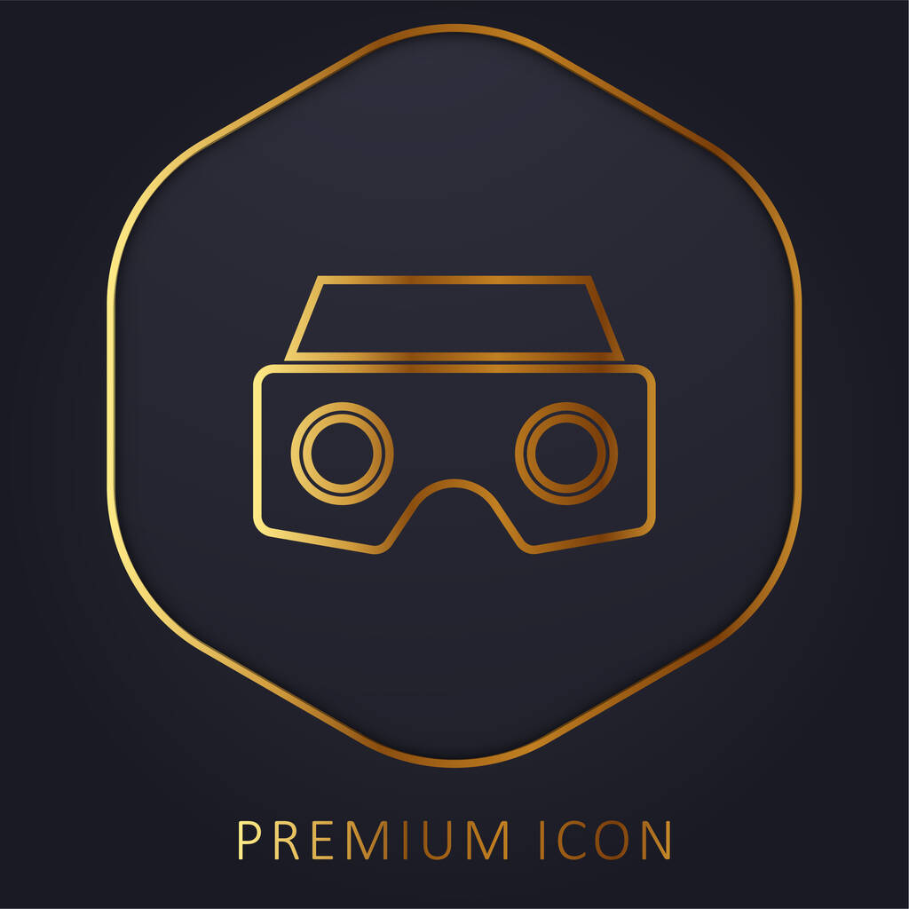 Ar Óculos linha dourada logotipo premium ou ícone - Vetor, Imagem
